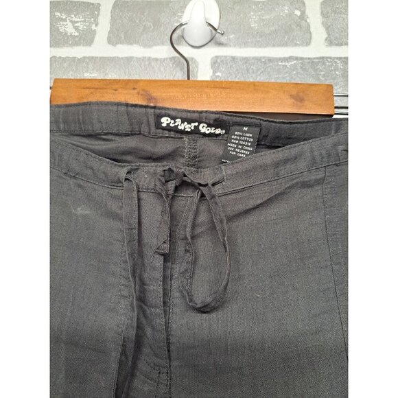 Planet Gold Linen/Cotten Button Fly Drawstring Wide Leg Pants Size Medium‎ - Picture 3 of 8